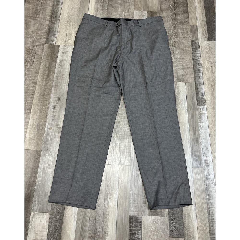 Pronto Uomo Grey Pant mens size 44 100% Wool Suit Trouser‎ Mens Dress Pants